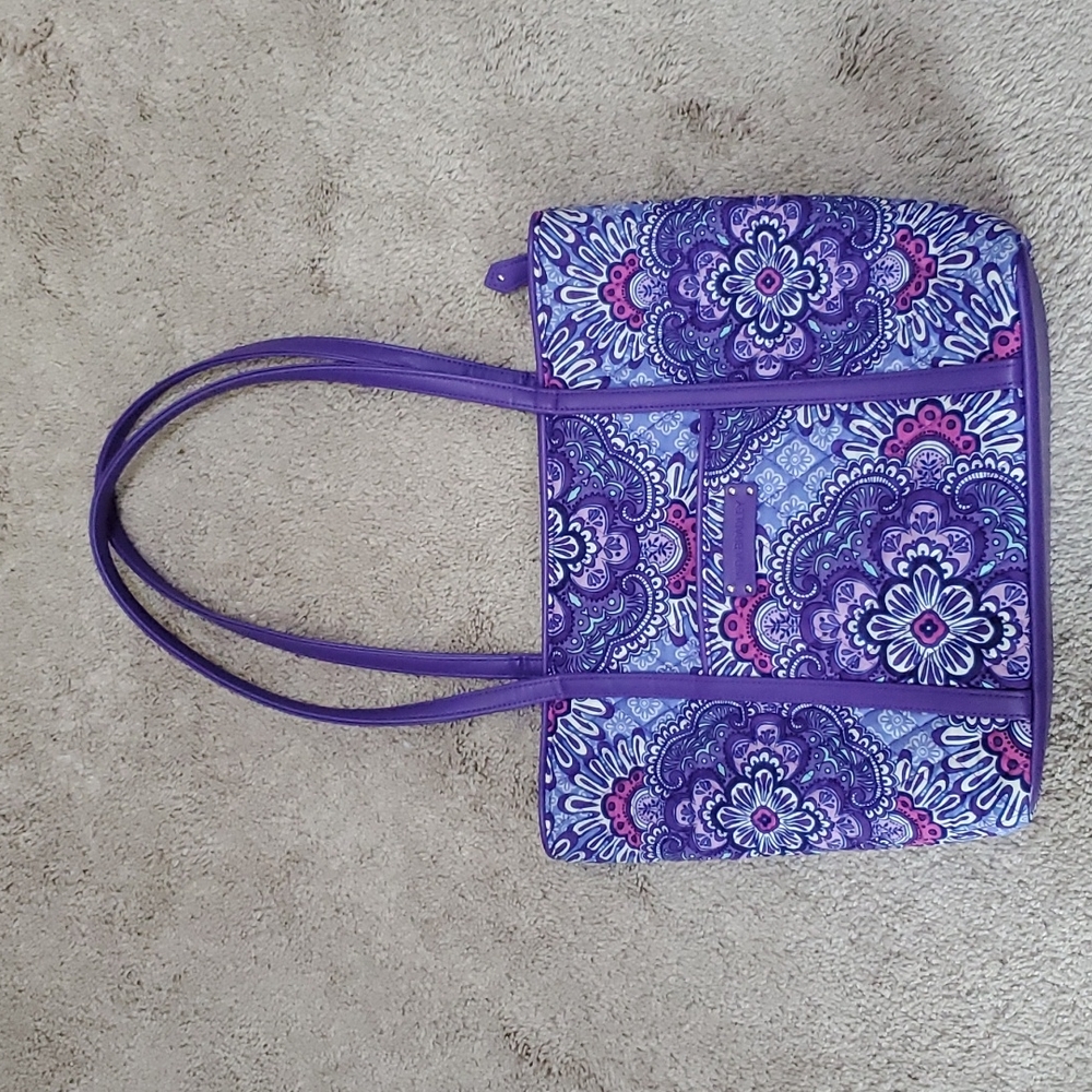 Vera Bradley purple print tote bag